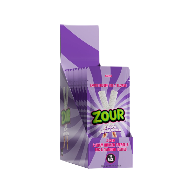 2CT GRAPE BUBBLEGUM COATED PREROLL