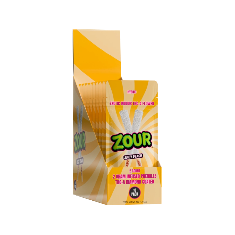 2CT JUICY PEACH COATED PREROLL