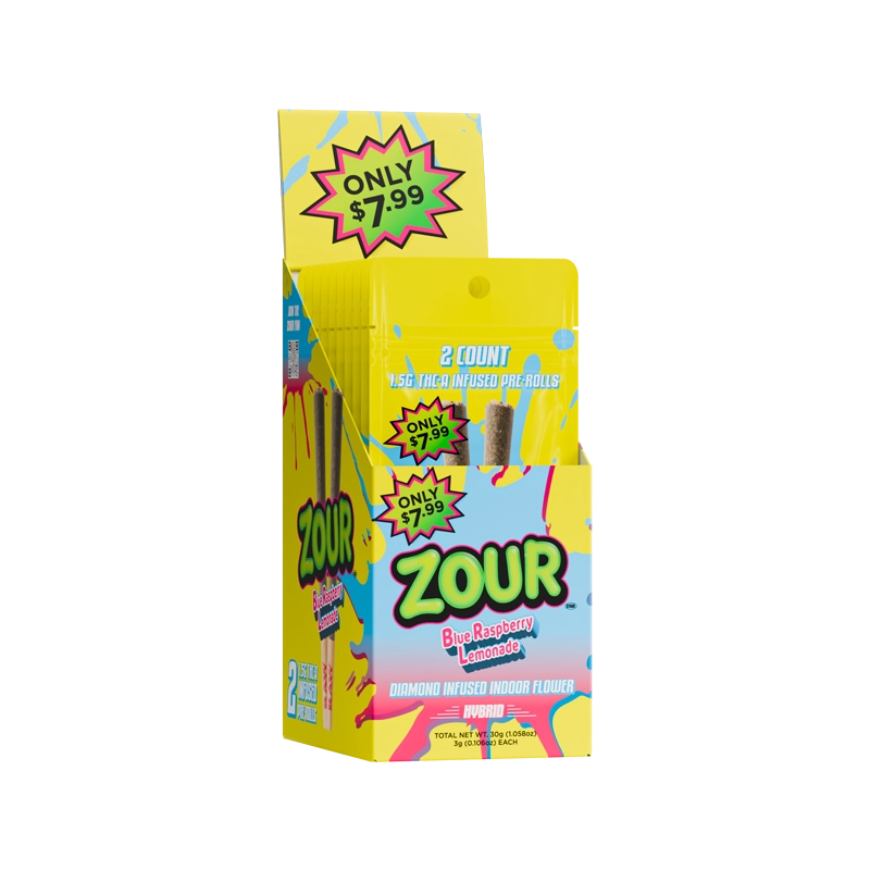 Diamond Pre Rolls Blue Raspberry THCA Pre-Rolls | Hemp Pre-Rolls & Infused Joints | Zour Stash